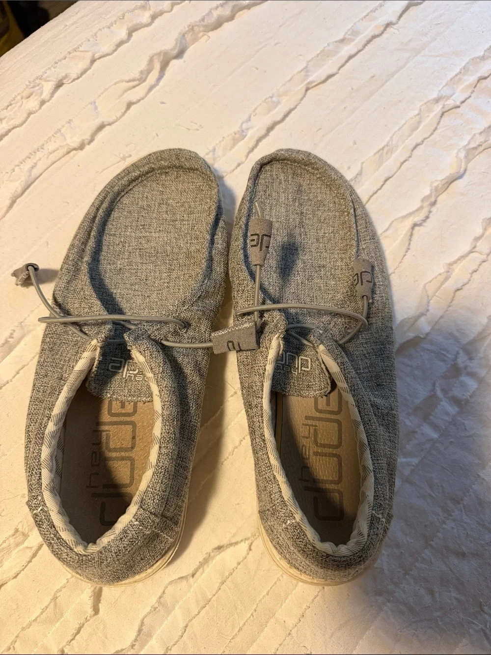 Hey Dude Wally Slip-On Shoes - Light Gray Knit
